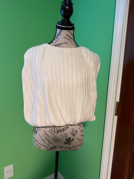 LOFT Tops - LOFT Ivory Pleated Blouson Top